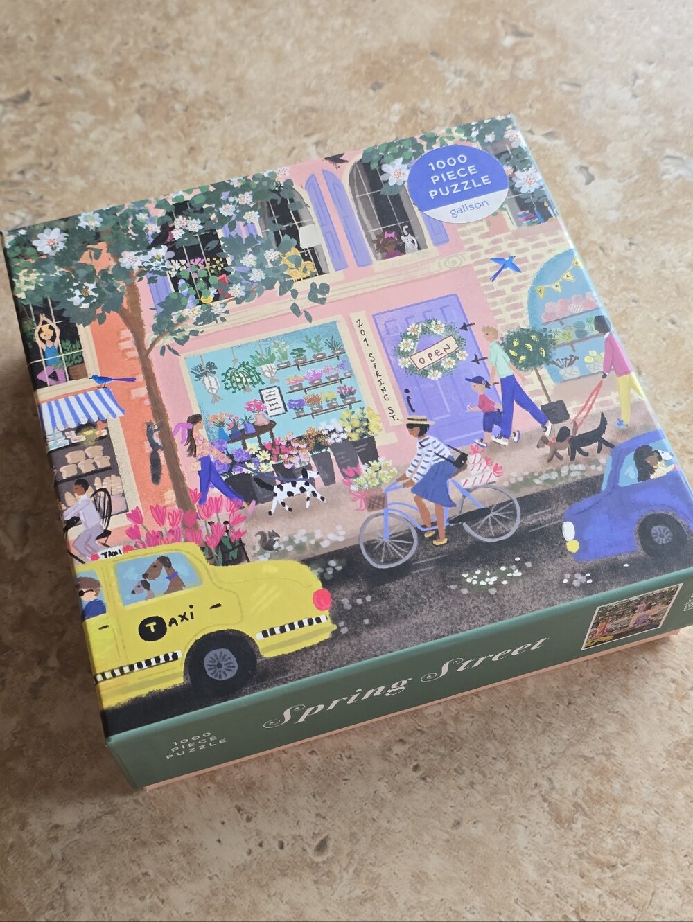 Galison Spring Street 1000-Piece Puzzle - Pastel Multi